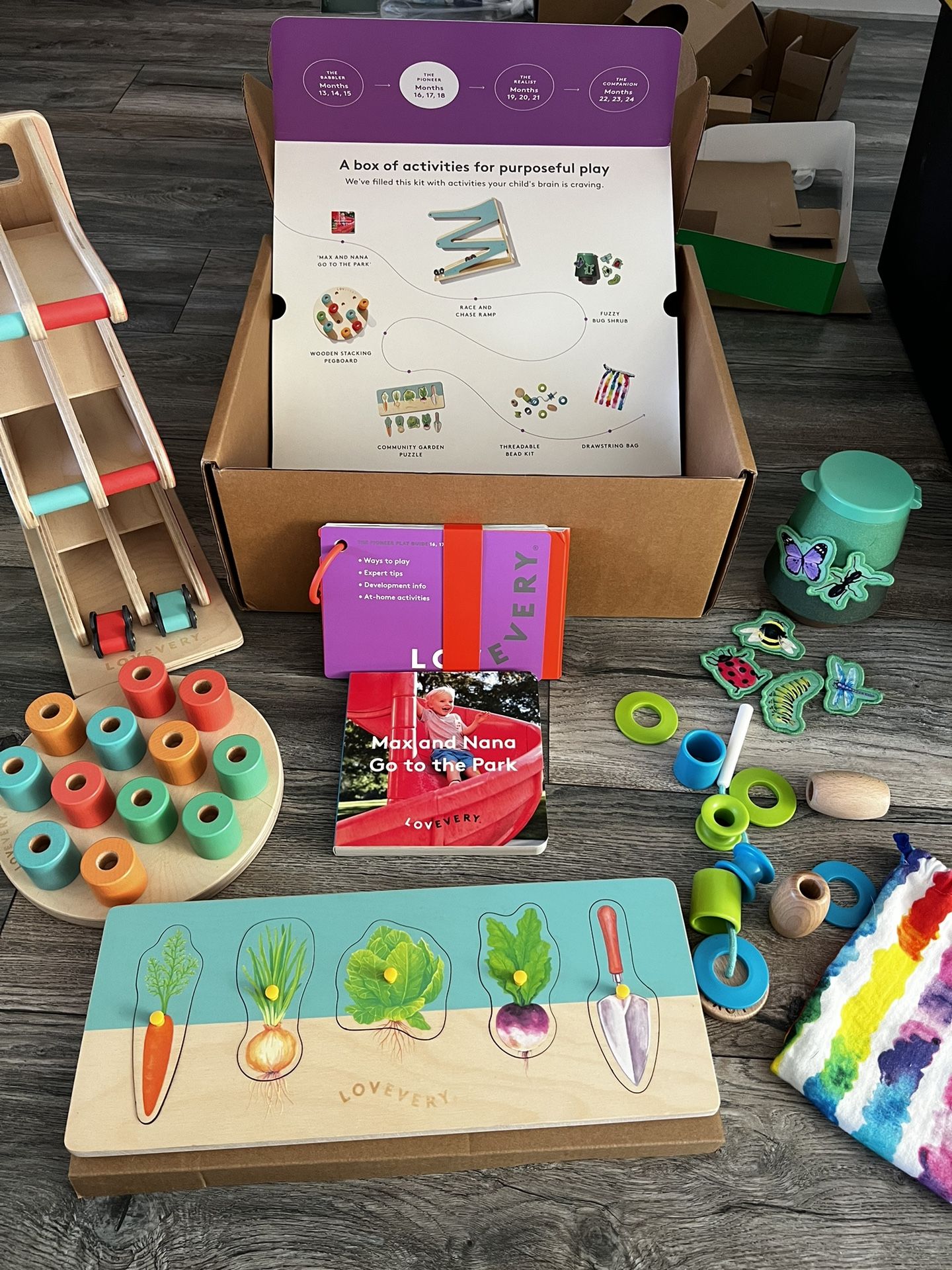 COMPLETE Lovevery The Pioneer Play Kit For 16, 17, 18 Month Toddler Toy