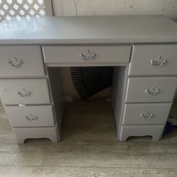 gray desk