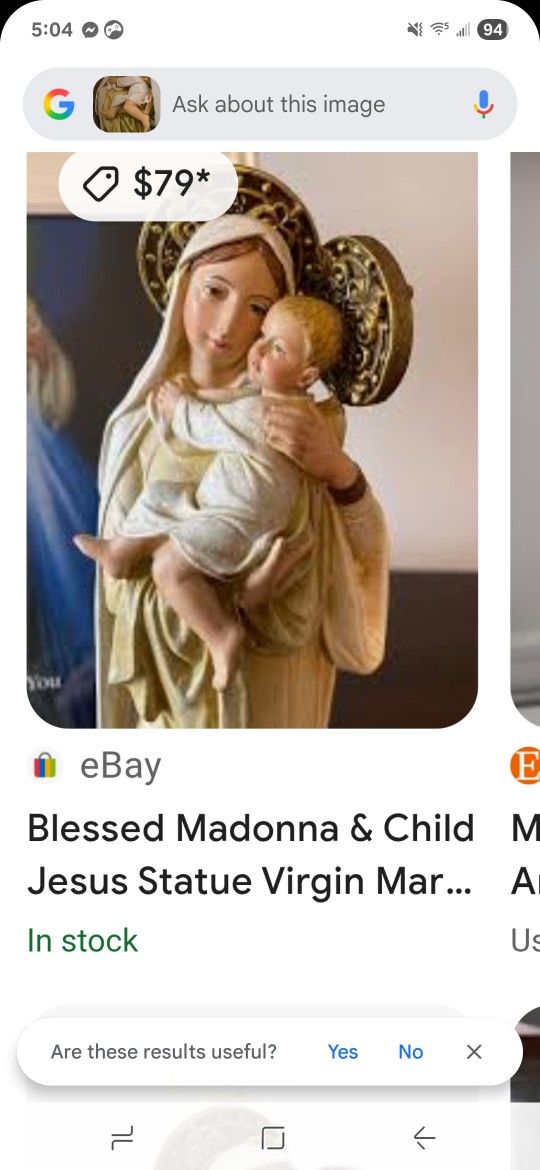 Statue Of Mary And Baby Jesues Byjoseph Studio