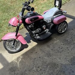Costway 6V Kids Ride on Chopper Pink Motorcycle 