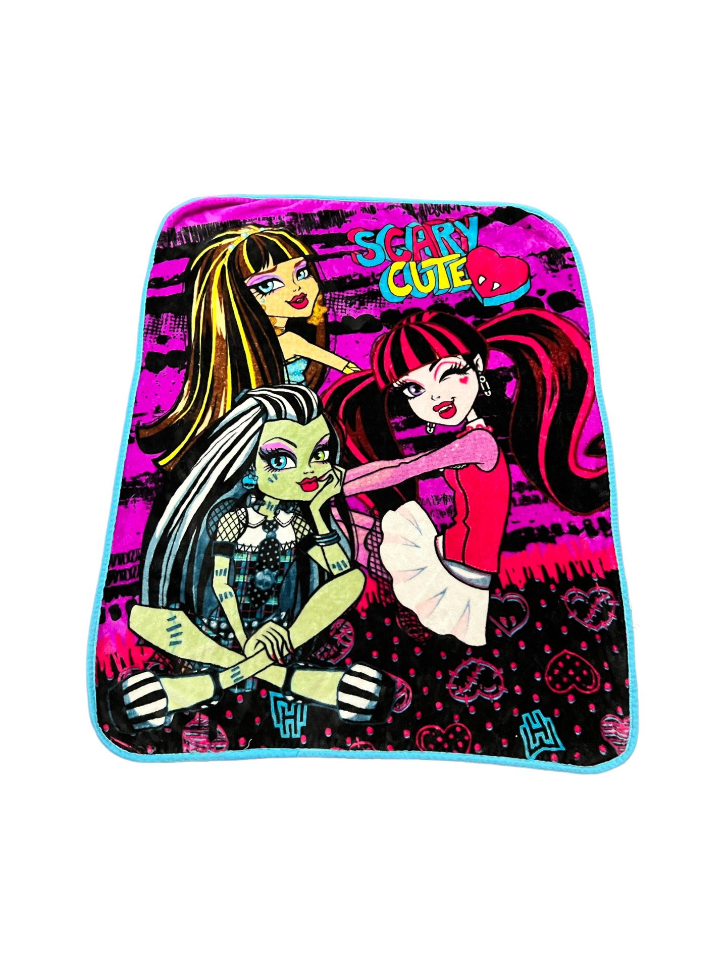 Monster High Scary Cute Cleo Franky Draculaura Blanket