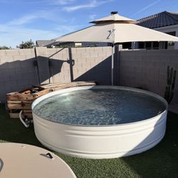 FOR SALE: 10ft Tipsy Tank Stock Tank Pool – FULL SETUP – Turnkey Backyard Upgrade