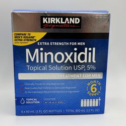 Kirkland Signature Minoxidil 5% Men Hair Regrowth Solution 6 Month Bottles