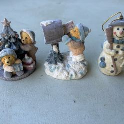 3 Inch Flocked Holiday Figurines