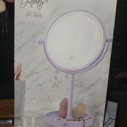 🙂URBAN BUTTERFLY SMART TOUCH VANITY MIRROR. TOUCH ON/OFF, BRIGHT LED LIGHT, 180 TILT , BUILT IN TRAY