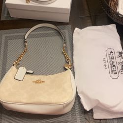 White coach purse 