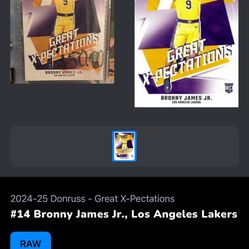 Bronny James (Lebrons Son) - Rookie Card 