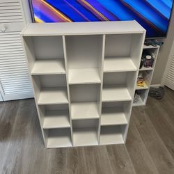 White Cubic Storage Shelf 