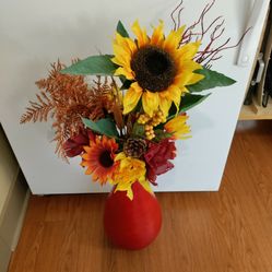 Fall Faux Flower Arrangement 
