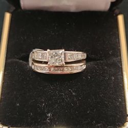 14 Kt Wedding Set White Gold 