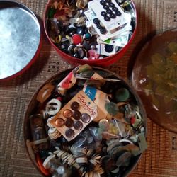 2 Containers Of Vintage Buttons