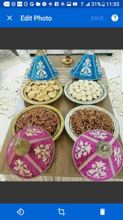 Moroccan tajin (tray) for all kinds of desserts to make ur event stick out( price per item)