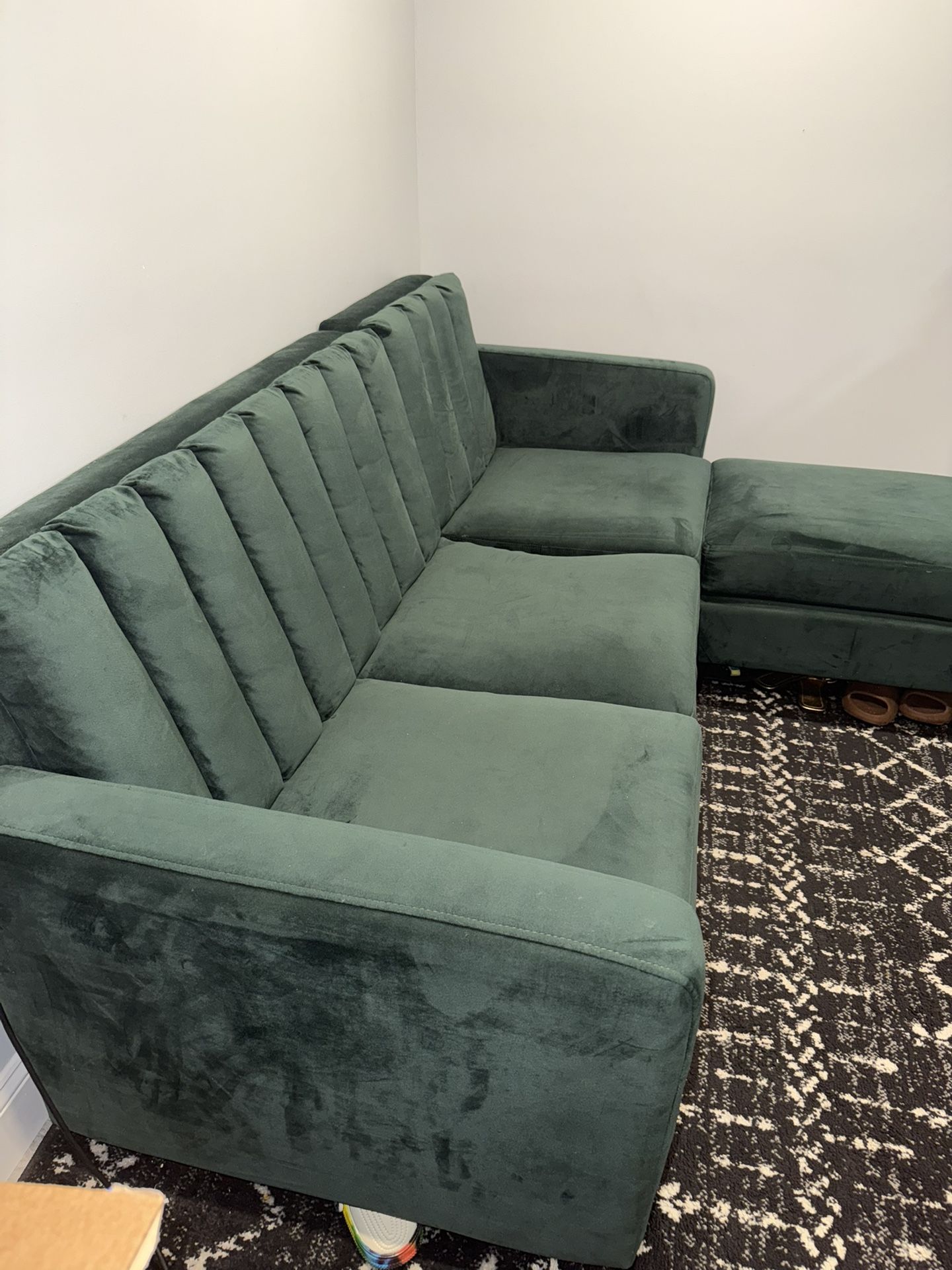 Small Green Velvet Couch