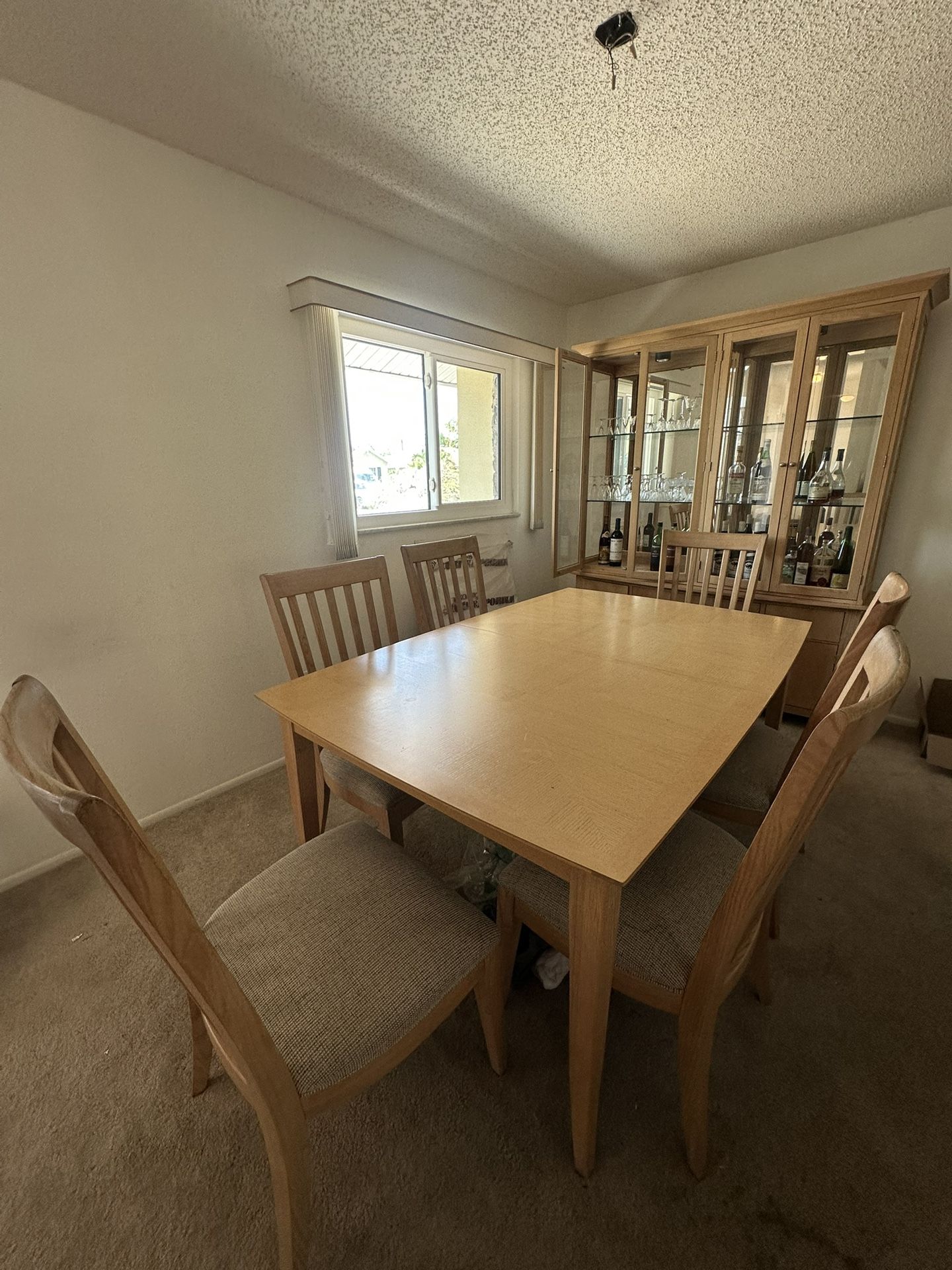 Dining Set > Table Chairs China Cabinet