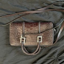 Brigbton Crocodile Leather Vintage Handbag