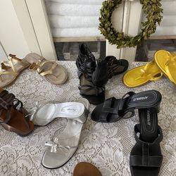    “LOVELY SUMMER SANDALS & HEELS!”  BUNDLE SALE—9 Pairs, One Price!