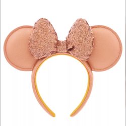 Minnie Mouse Orange Sequin Ears Headband