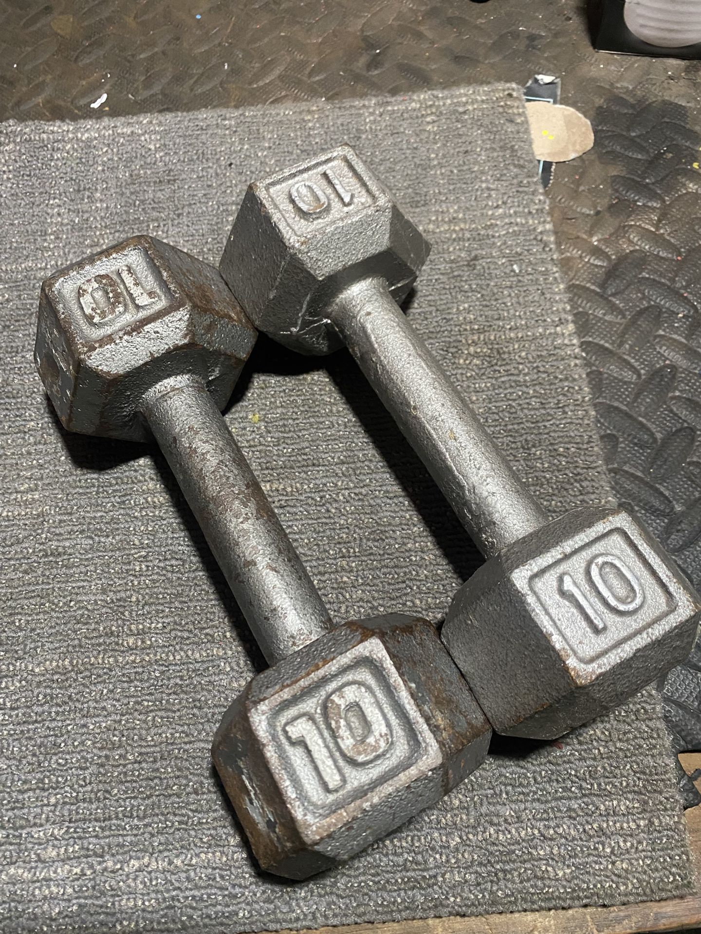 Pair Of 10 LB Dumbbells