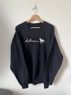 Black Deftones White Pony Tour Y2K 2000s Grunge Rock Band Crewneck