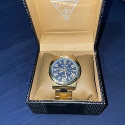 Used Mens Guess Watch Gold Plated