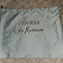 Guess By Marciano Purse Dust Cover Bag Blue Drawstring Satin