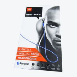 JBL REFLECT MINI BT 2 Wireless Sport Headphones Blue LN