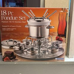 18 PC FONDUE SET PREMIUM STAINLESS STEEL