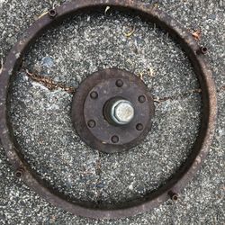 Antique Wooden Wagon Wheel