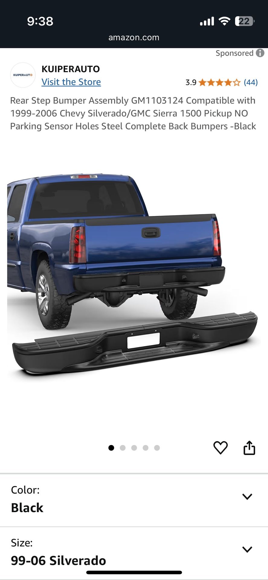 1(contact info removed) Chevy Rear Bumper