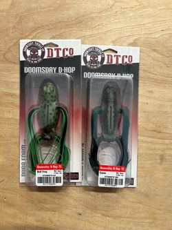 2 Doomsday Tackle D-Hop 75, Topwater Bass Frogs, new