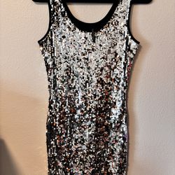 Womens Sequin Fitted Dress