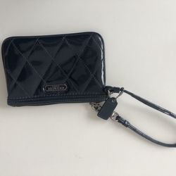 Navy Coach Wristlet