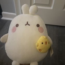 Molang and piu piu cute white bunny and baby chicken plush