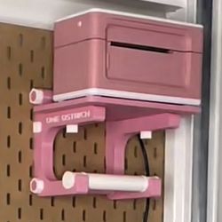 Label printer holder for ikea skadis peg board 
