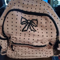 Pottery Barn Kids Emily & Meritt Dotty Bow Backpack/Diaper Bag