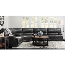 Dash Leather 3 Piece Power Reclining Sectional