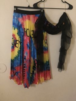 Women skirt and crop top