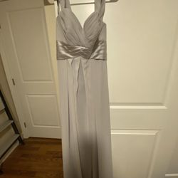 Formal Long Gray Bridesmaid Dress