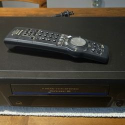 Vintage Panasonic VHS VCR Player With Original Remote Control..