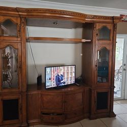 Wood Wall Unit for Sale - Must GO!! (Price negotiable)