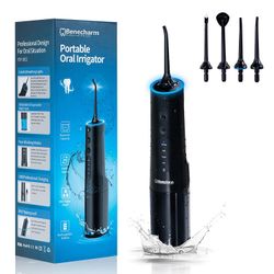 Water Flosser, Professional 4 Modes Water Flossers Teeth Cleaner 360ML Cordless Dental&Rechargeable