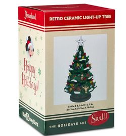 Disney Parks Retro Ceramic Light-Up Christmas Tree New with Box