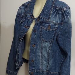Women's Rhinestone jeans jacket