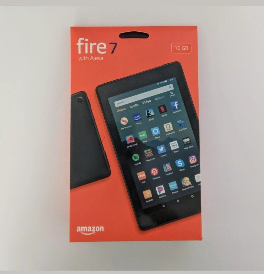 All-New Amazon Fire 7 Tablet (7" display, 16 GB, 9th generation) - Black (opened box) never used