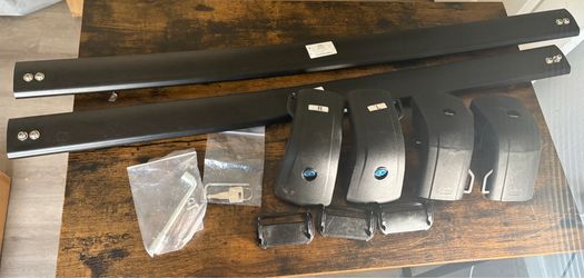 Universal Locking Roof Rack Cross Bars Set w/ Keys & Hardware