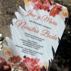 Acrylic Invitations 