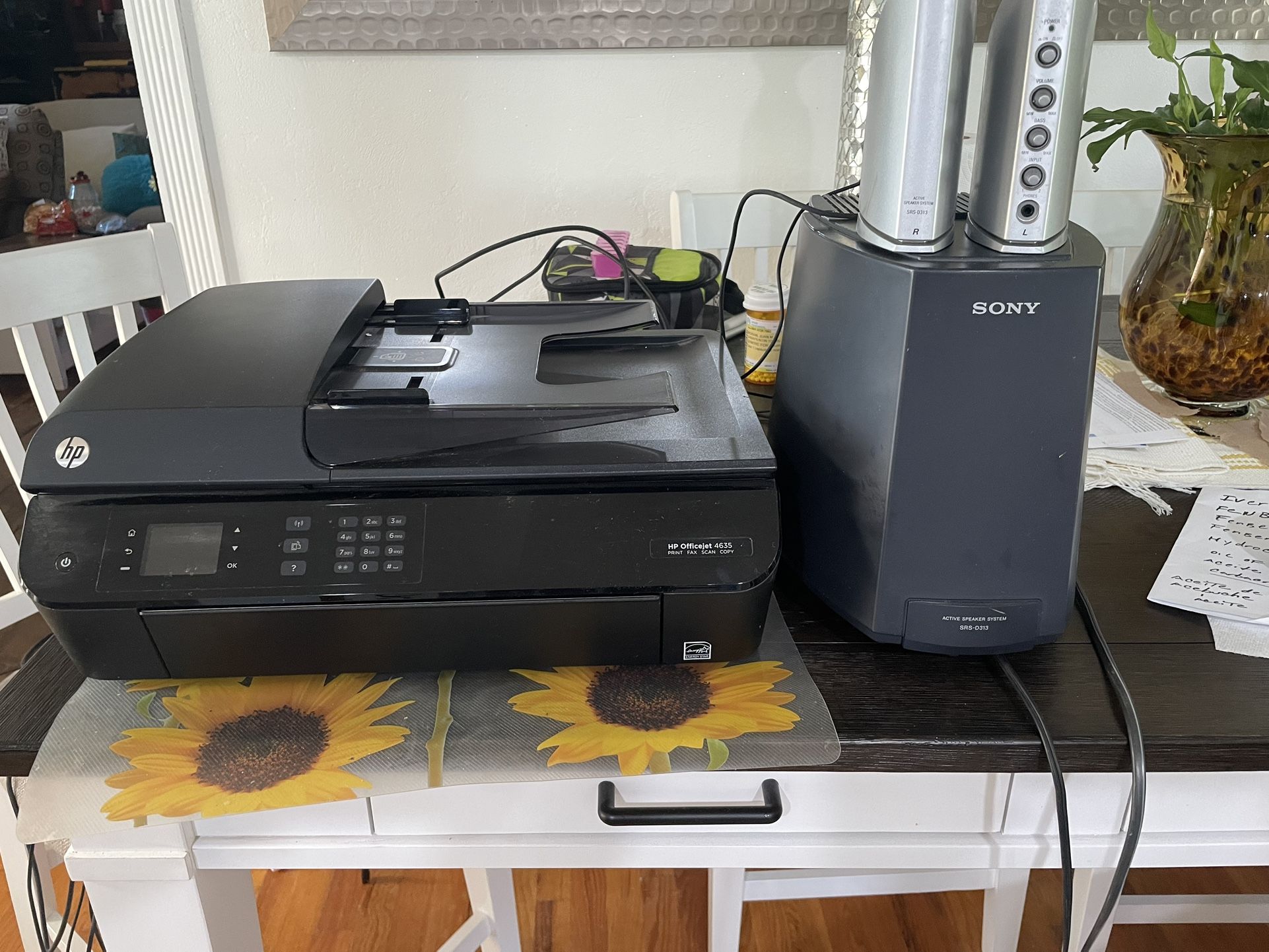 Colored Printer Fax Scan Copy And Entertainment Center
