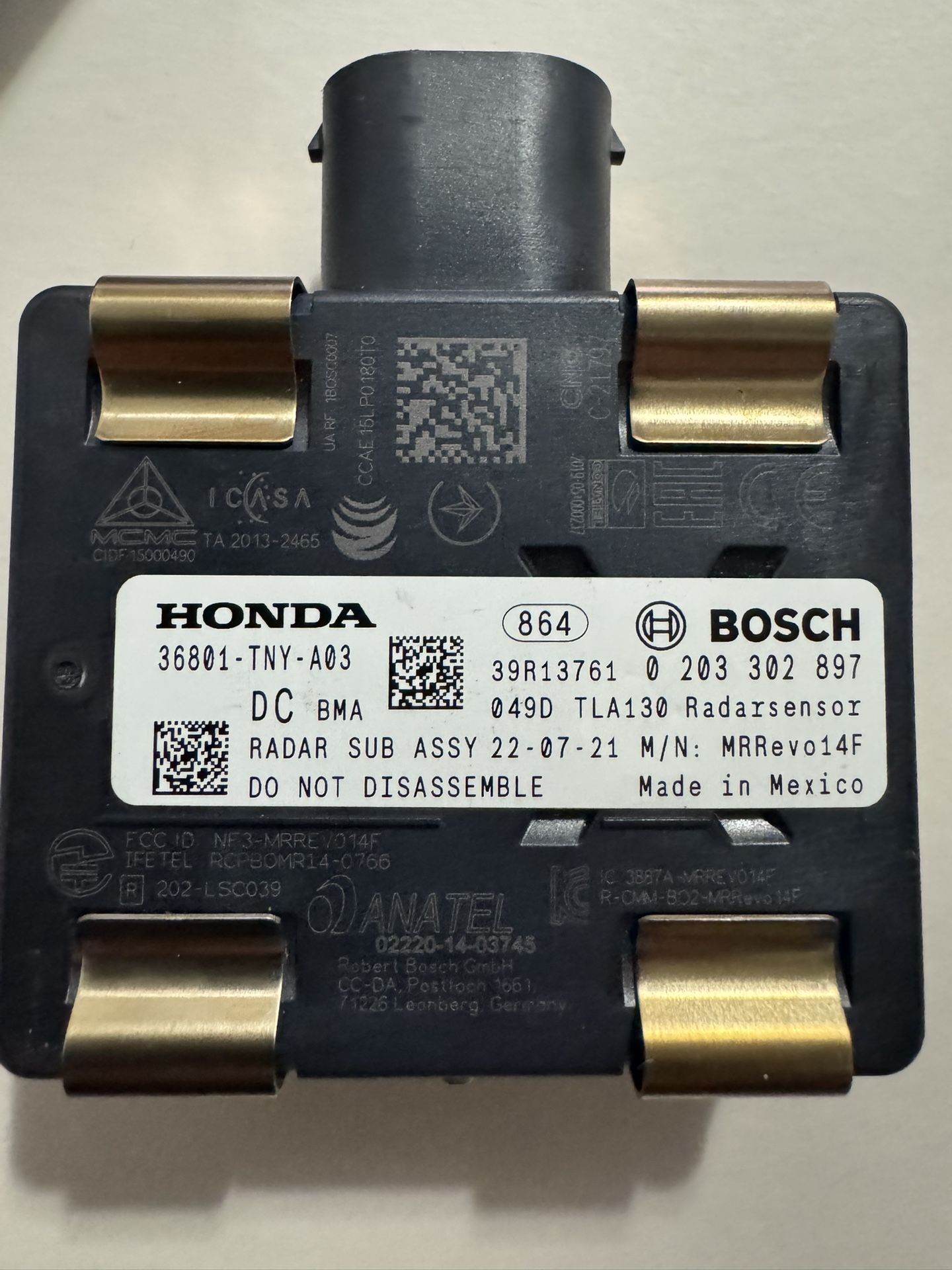 2017-2021 Honda CR-V CRV Radar Distance Control Unit Sensor 36801-TNY-A03 OEM