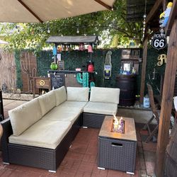Patio Set And FirePit