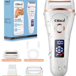 Brand new- Women Electric Shaver, 3 in 1 Painless Lady Razor Waterproof Wet & Dry, USB Rechargeable Low Noise Body Hair Remover Epilator Bikini Trimme